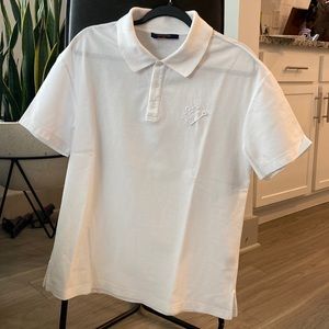 Mens Louis Vuitton white color polo shirt